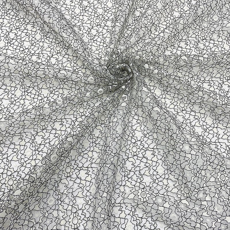 Lace Fabric Dress Floral Polyester for Women's Wear Wholesale Supplier 2